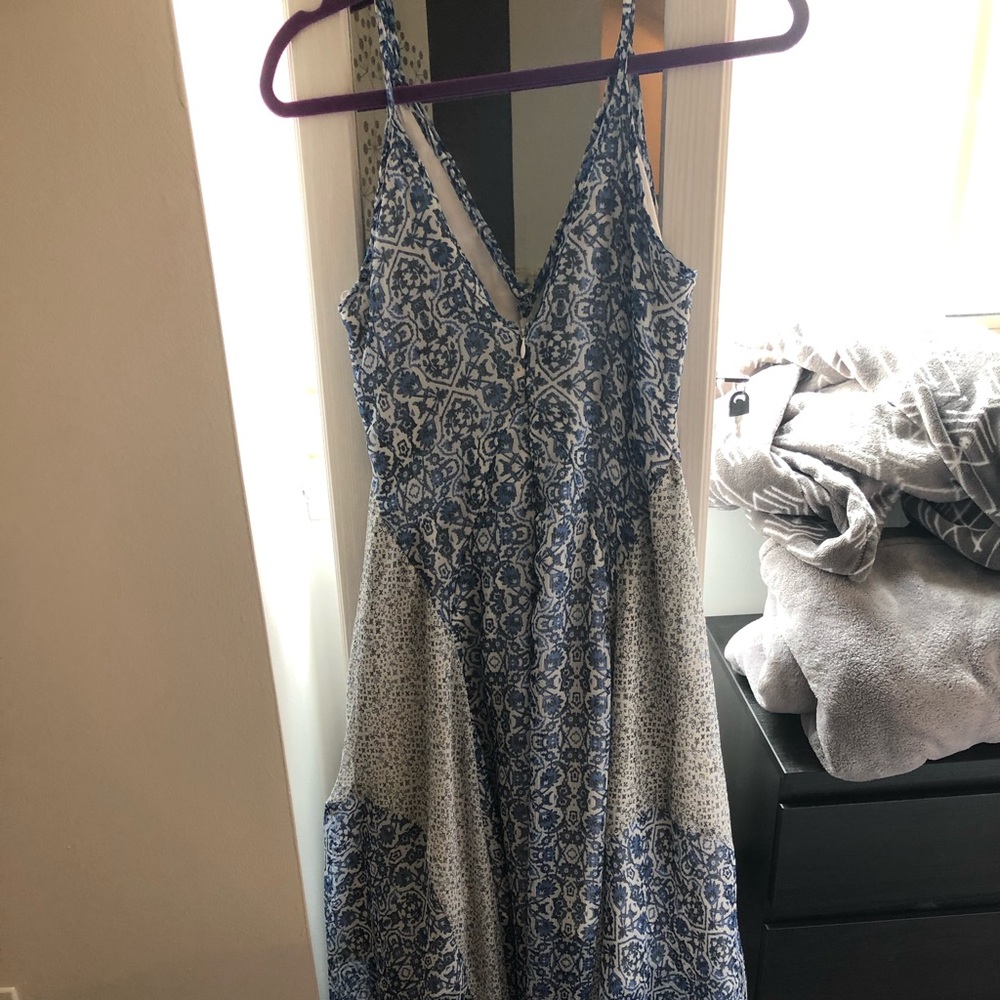 Abbeline Spaghetti Strap Asymmetrical Maxi Dress